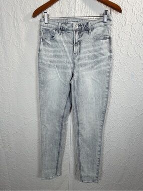 Old Navy Rockstar Skinny High Rise Light Wash Gray Jeans Sz 6